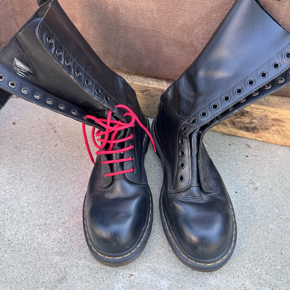 Dr. Martens Black 14 eye steel toe boots